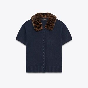 Zara fur collar sweater